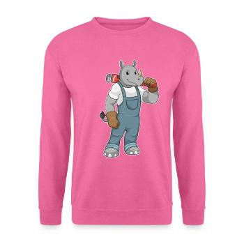 Pompe à eau Rhino Plumber, Artisanat - Sweat-shirt Unisexe - rose - Devant