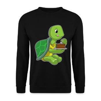 Turtle Cake - Unisex Sweatshirt - black - Front - Alina (178cm) & Michal (187cm)