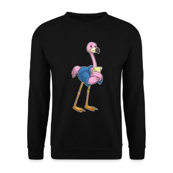 Bureau du secrétaire des flamants - Sweat-shirt Unisexe - noir - Devant - Alina (178cm) & Michal (187cm)