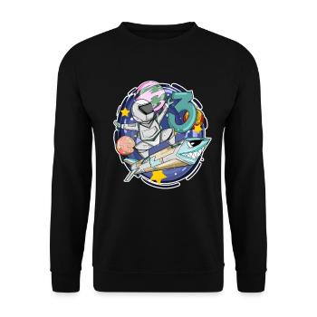 3ème anniversaire garçon - 3 ans - J’ai 3 ans - Sweat-shirt Unisexe - noir - Devant - Alina (178cm) & Michal (187cm)