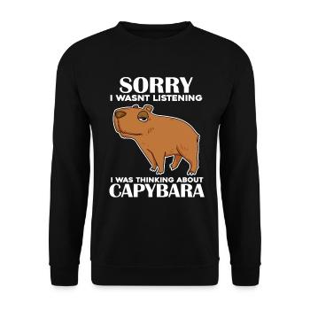 Capybara Capybara Cadeau - Sweat-shirt Unisexe - noir - Devant - Alina (178cm) & Michal (187cm)