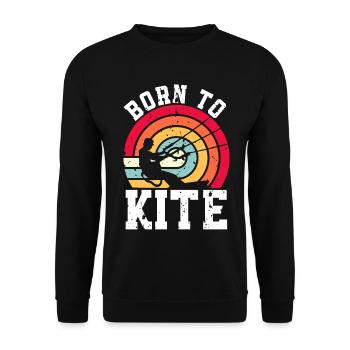 Kitesurfen Kitesurf Kitesurfer Kiteboard - Unisex Pullover - Schwarz - Vorne - Alina (178cm) & Michal (187cm)