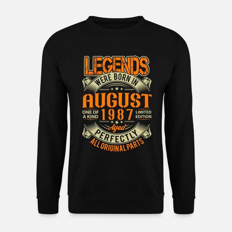 1987 August Birthday Legend - Unisex Sweatshirt - black