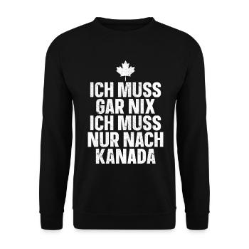 Kanada - Unisex Pullover - Schwarz - Vorne - Alina (178cm) & Michal (187cm)