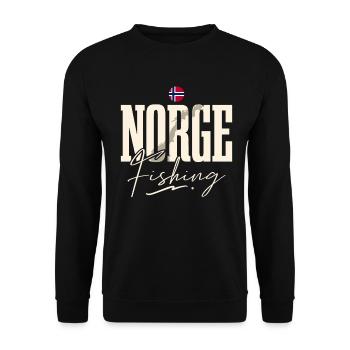 Norvège Pêche à la ligne Pêche - Sweat-shirt Unisexe - noir - Devant - Alina (178cm) & Michal (187cm)