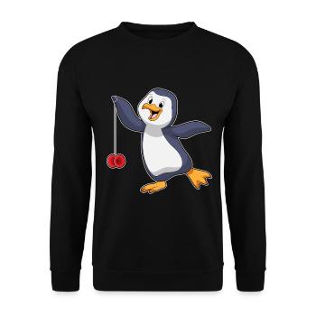 Penguin Yo-Yo - Unisex Sweatshirt - black - Front - Alina (178cm) & Michal (187cm)