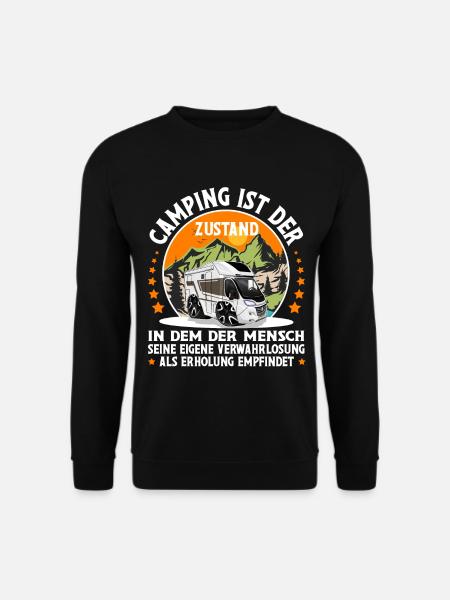 Camping Camper Campen - Unisex Pullover - Schwarz