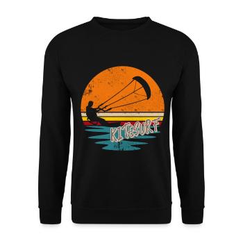 Kitesurfen Kitesurf Kitesurfer Kiteboard - Unisex Pullover - Schwarz - Vorne - Alina (178cm) & Michal (187cm)