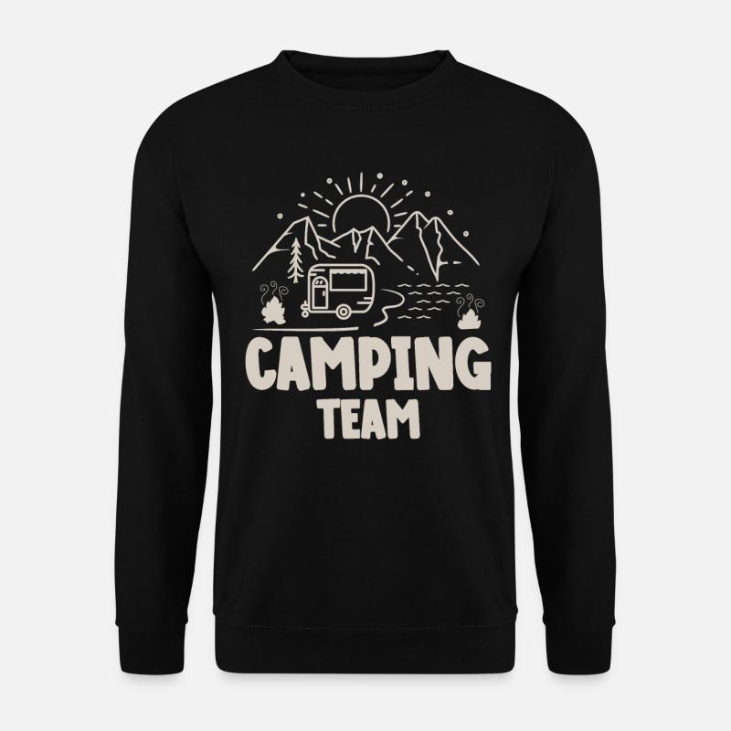 Camping Team Camper Campen - Unisex Pullover - Schwarz
