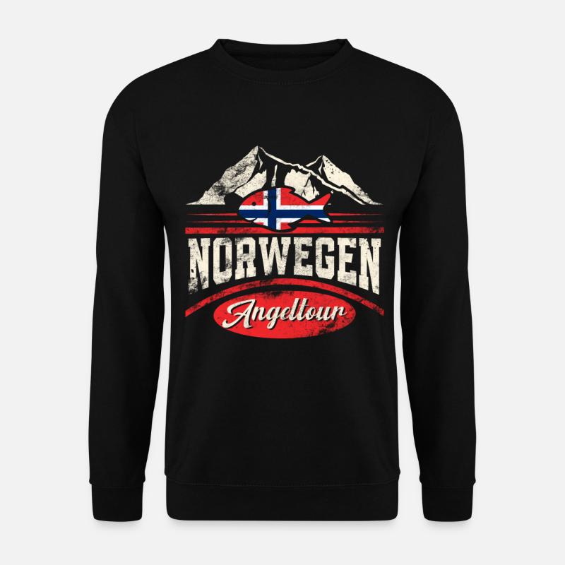 Norwegen Angeltour - Unisex Pullover - Schwarz