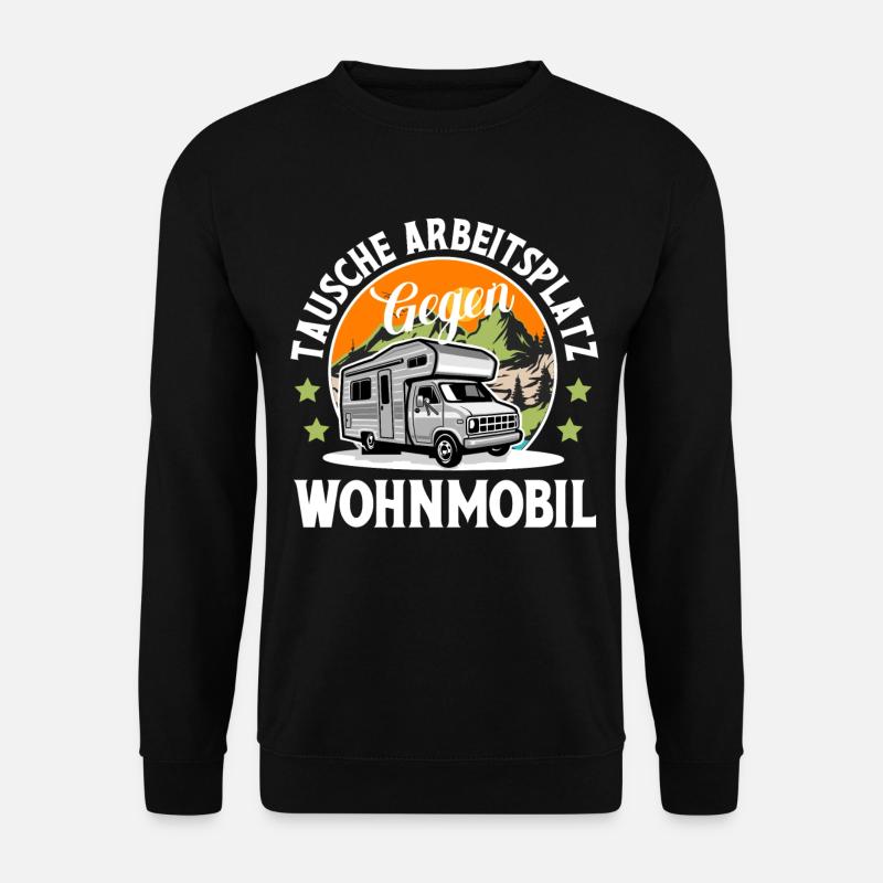 Camping Camper Campen - Unisex Pullover - Schwarz