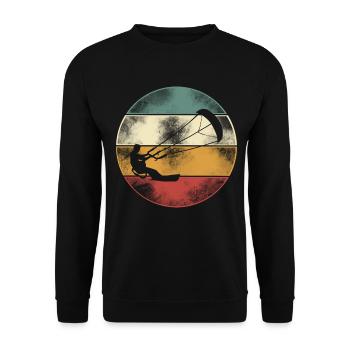 Kitesurfen Kitesurf Kitesurfer Kiteboard - Unisex Pullover - Schwarz - Vorne - Alina (178cm) & Michal (187cm)