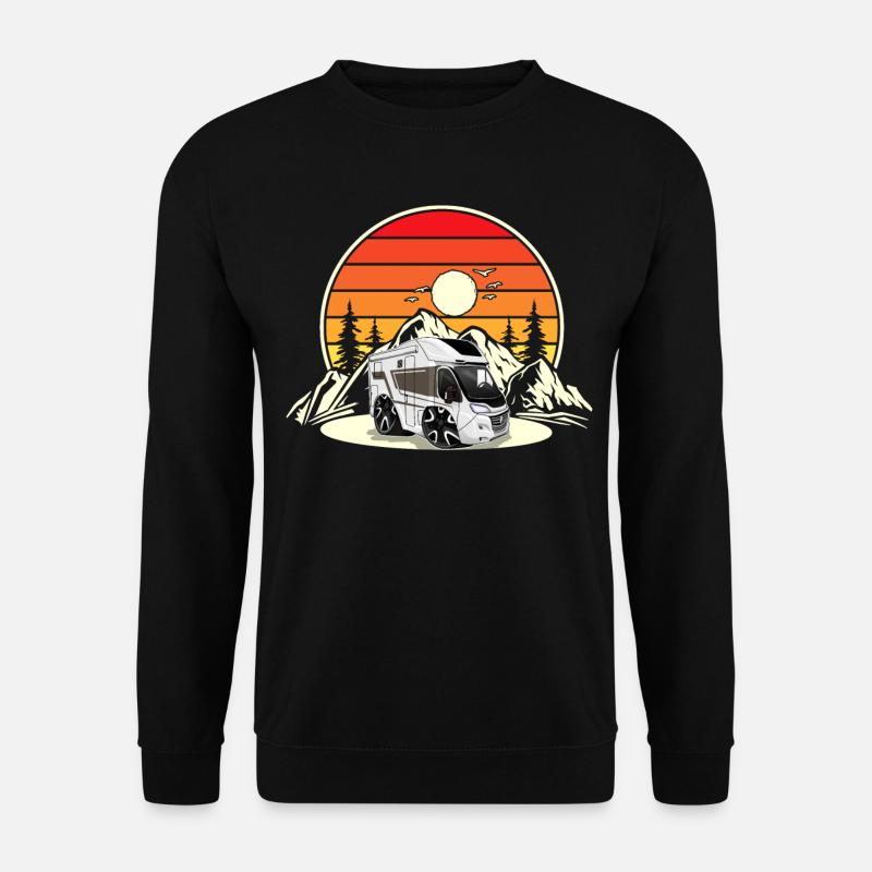 Camping Camper Campen - Unisex Pullover - Schwarz