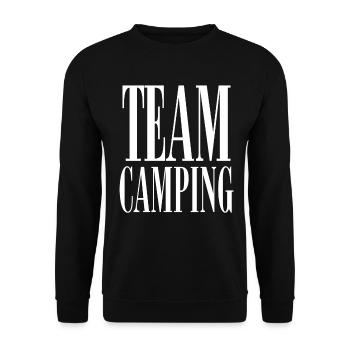 Camping Team Campen Camper - Unisex Pullover - Schwarz - Vorne - Alina (178cm) & Michal (187cm)