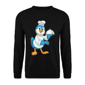 Cuisine d’oiseaux Cuisine de cloches Cuisine - Sweat-shirt Unisexe - noir - Devant - Alina (178cm) & Michal (187cm)