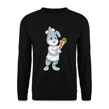 Bunny Cook Cuisinière Cuisinière de Carottes - Sweat-shirt Unisexe - noir - Devant - Alina (178cm) & Michal (187cm)