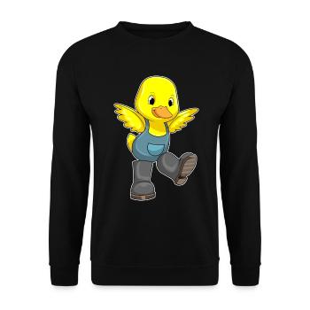Ferme des éleveurs de canards - Sweat-shirt Unisexe - noir - Devant - Alina (178cm) & Michal (187cm)