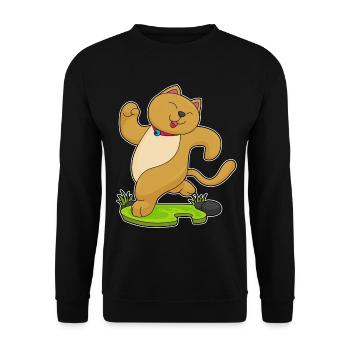 Joggeur chat Sport de jogging - Sweat-shirt Unisexe - noir - Devant - Alina (178cm) & Michal (187cm)