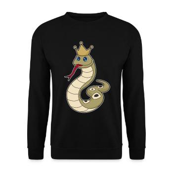 Couronne de serpent - Sweat-shirt Unisexe - noir - Devant - Alina (178cm) & Michal (187cm)