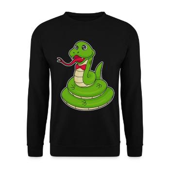 Snake Bow - Unisex Sweatshirt - black - Front - Alina (178cm) & Michal (187cm)