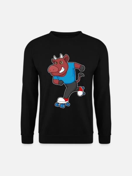 Bull Roller Skating Roller Skates - Unisex Sweatshirt - black