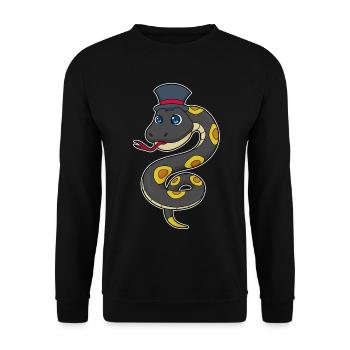Snake Cylinder - Unisex Sweatshirt - black - Front - Alina (178cm) & Michal (187cm)