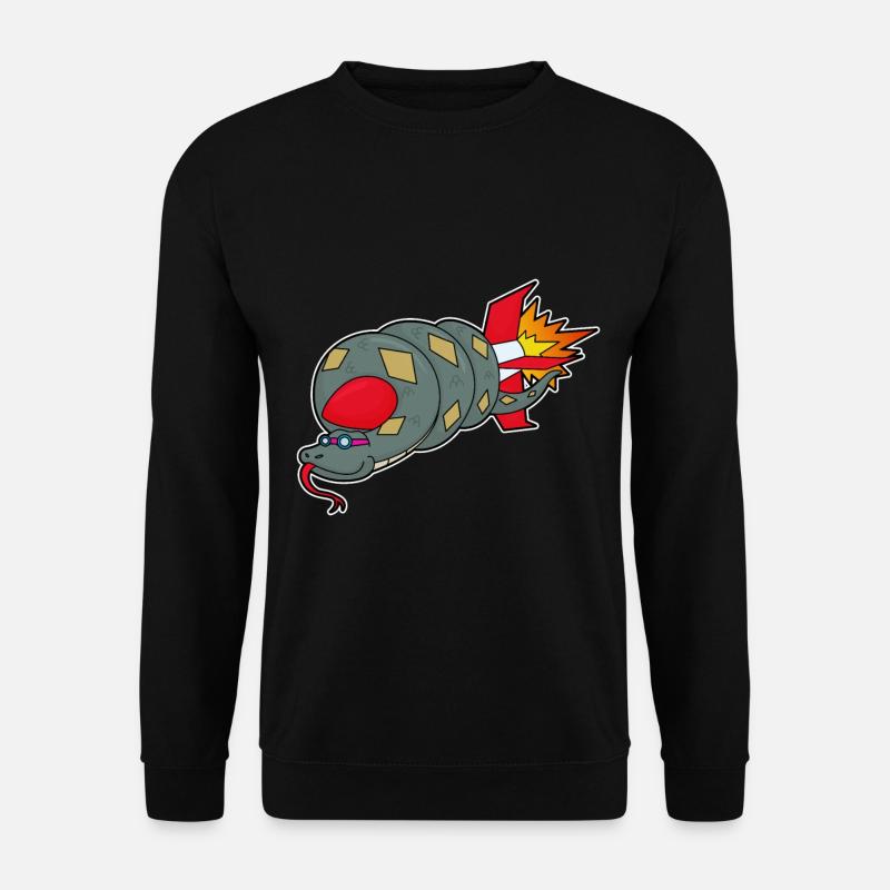 Serpent avec fusée - Sweat-shirt Unisexe - noir