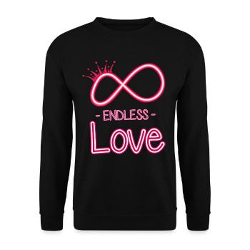ewige liebe Symbol - Unisex Pullover - Schwarz - Vorne - Alina (178cm) & Michal (187cm)