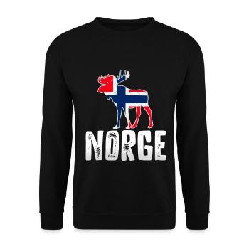 Norwegen - Unisex Pullover - Schwarz - Vorne - Alina (178cm) & Michal (187cm)