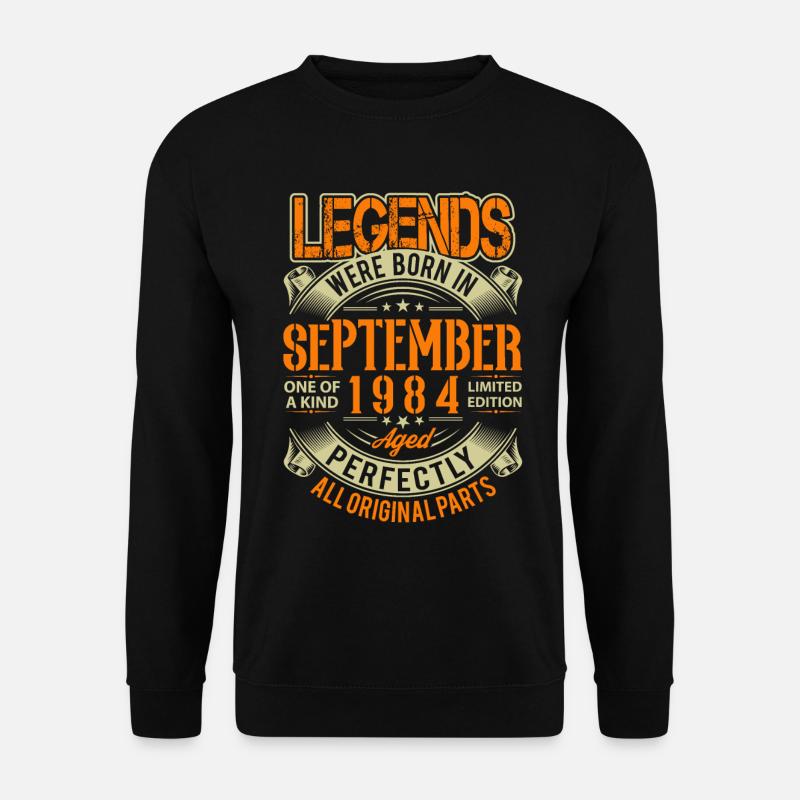 1984 September Birthday Legend - Unisex Sweatshirt - black