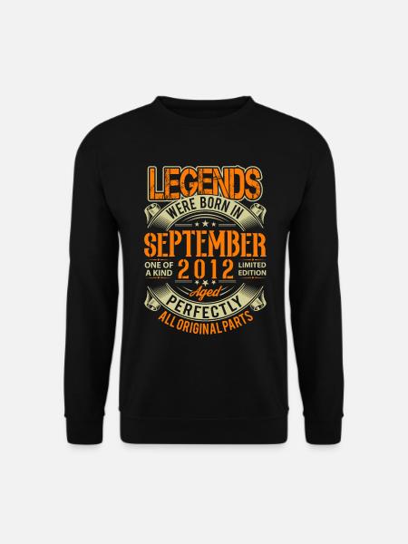 2012 September Birthday Legend - Unisex Sweatshirt - black
