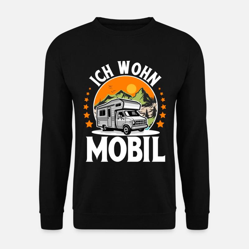 Camping Camper Campen - Unisex Pullover - Schwarz