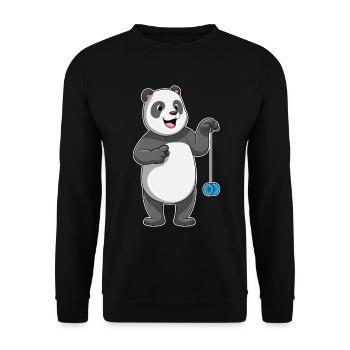 Panda avec Jojo - Sweat-shirt Unisexe - noir - Devant - Alina (178cm) & Michal (187cm)