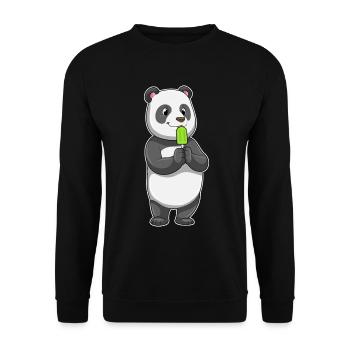 Panda Popsicles - Sweat-shirt Unisexe - noir - Devant - Alina (178cm) & Michal (187cm)