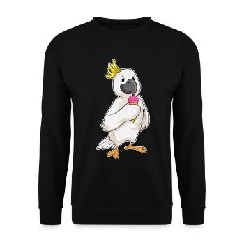 Papagei Waffeleis - Unisex Sweatshirt - black - Front - Alina (178cm) & Michal (187cm)