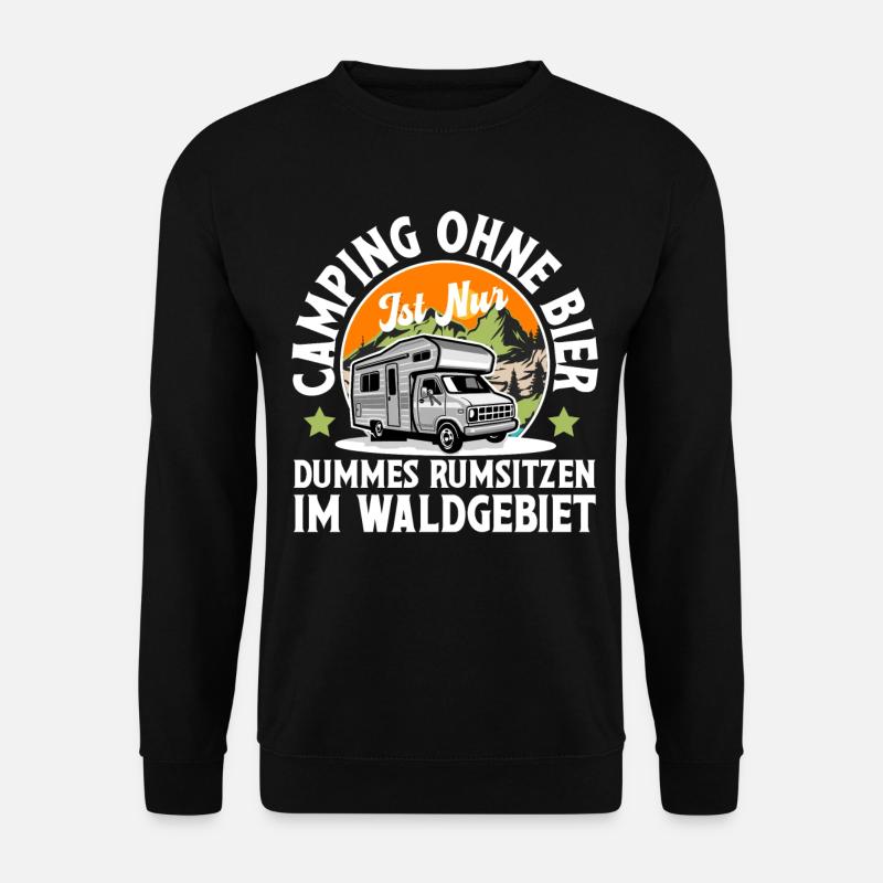 Camping Camper Campen - Unisex Pullover - Schwarz