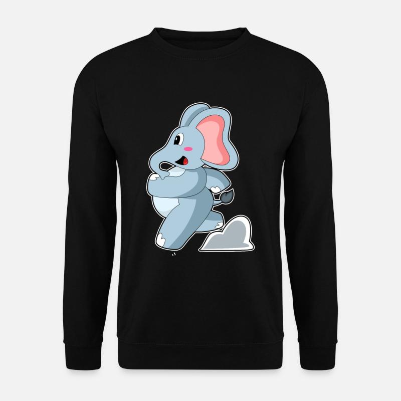 Elefant als Jogger - Unisex Pullover - Schwarz