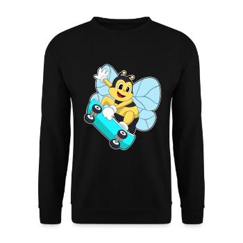 Skateboard Bee Skateur - Sweat-shirt Unisexe - noir - Devant - Alina (178cm) & Michal (187cm)