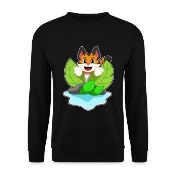 Chasse au Tigre - Sweat-shirt Unisexe - noir - Devant - Alina (178cm) & Michal (187cm)