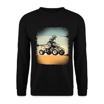 Quad ATV Offroad Quad Riders - Unisex Sweatshirt - black - Front - Alina (178cm) & Michal (187cm)