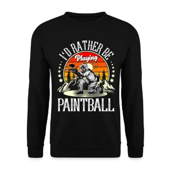 Paintball - Unisex Sweatshirt - black - Front - Alina (178cm) & Michal (187cm)