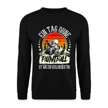 Paintball - Unisex Pullover - Schwarz - Vorne - Alina (178cm) & Michal (187cm)