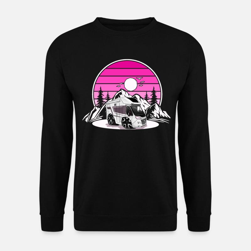 Camping Camper Campen - Unisex Pullover - Schwarz