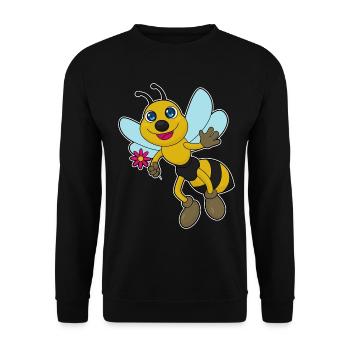 Biene Blume - Unisex Pullover - Schwarz - Vorne - Alina (178cm) & Michal (187cm)