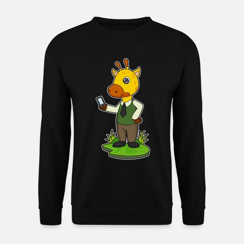 Giraffe Smartphone - Unisex Sweatshirt - black
