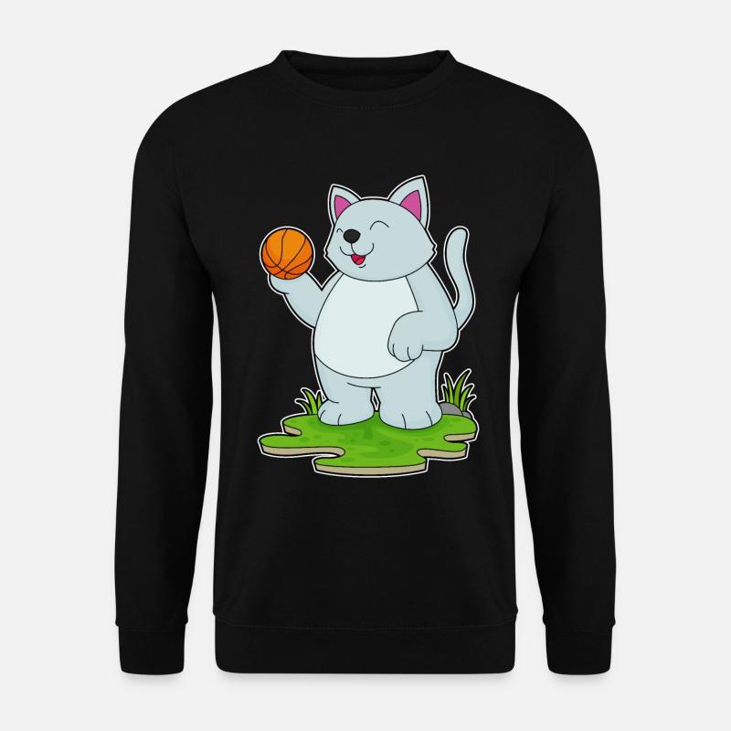 Chat Basketteur Basketteur - Sweat-shirt Unisexe - noir