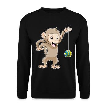 Monkey Yo-Yo - Unisex Sweatshirt - black - Front - Alina (178cm) & Michal (187cm)