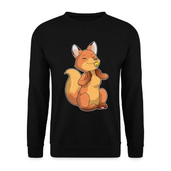 Fox lollipop - Unisex Sweatshirt - black - Front - Alina (178cm) & Michal (187cm)