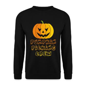 Équipe de cueillette de citrouilles - Sweat-shirt Unisexe - noir - Devant - Alina (178cm) & Michal (187cm)