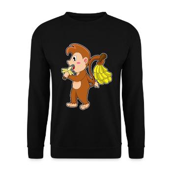 Monkey Bananas - Unisex Sweatshirt - black - Front - Alina (178cm) & Michal (187cm)
